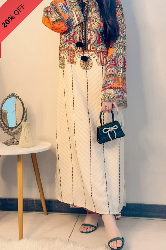 Stylish Women's Stitched Printed Shirt And Trouser Set - 2 Pcs