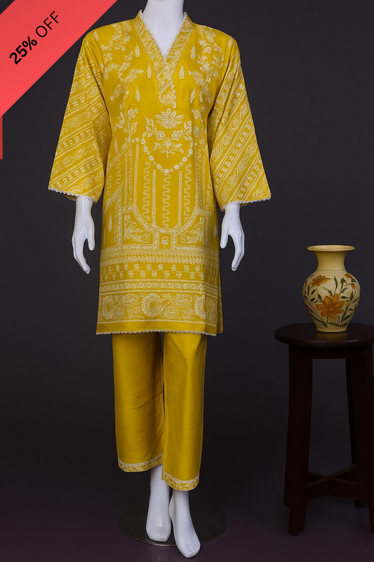 Golden Radiance – Printed Kurta Set