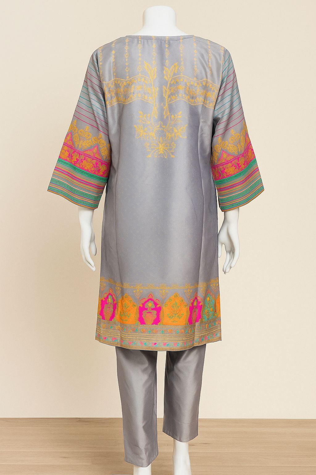 Grey Elegance – Printed 2 Piece