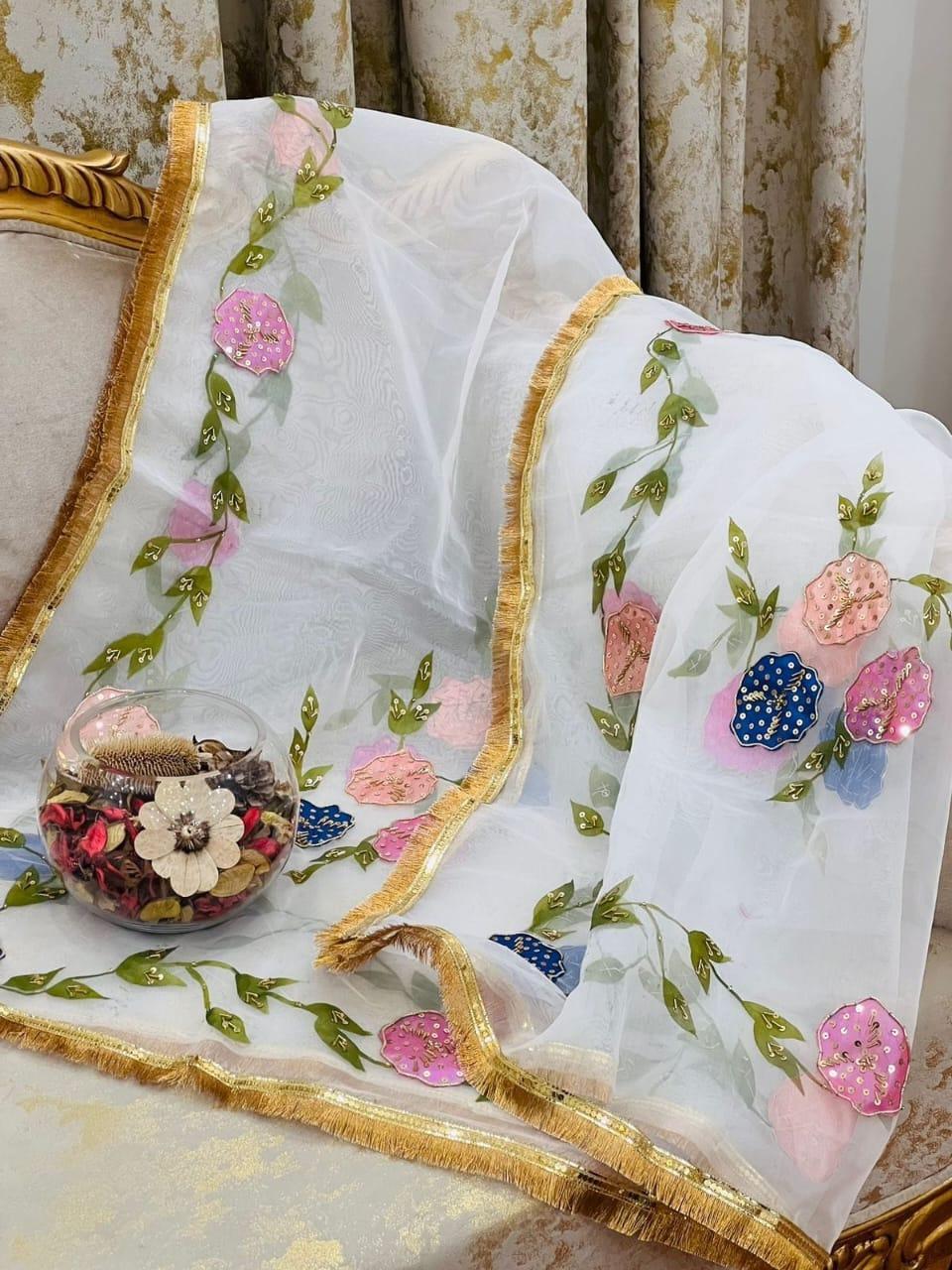 Oganza Embroidered Dupatta
