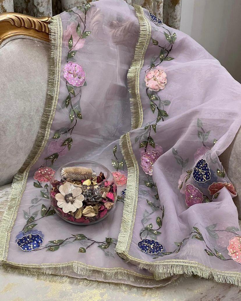 Oganza Embroidered Dupatta